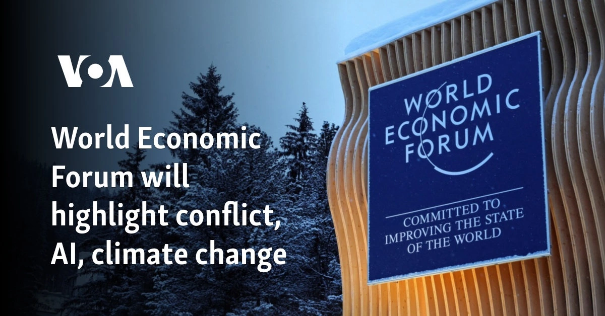 World Economic Forum will highlight conflict, AI, climate change