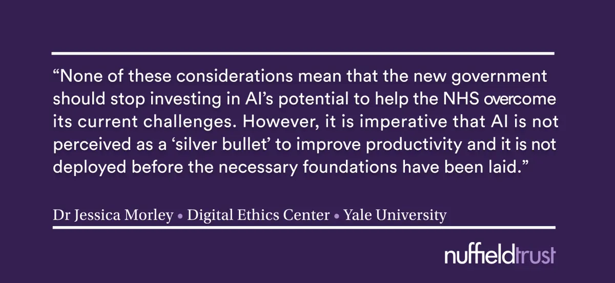 AI and the NHS: is it the silver bullet that will improve the health service's productivity?
